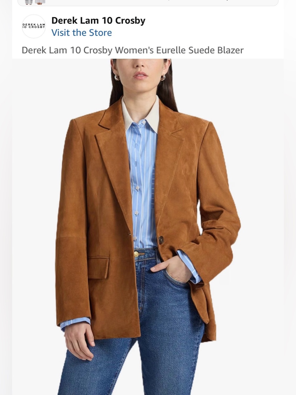 10 Crosby Derek Lam Crosby Women's Eurelle Suede Blazer